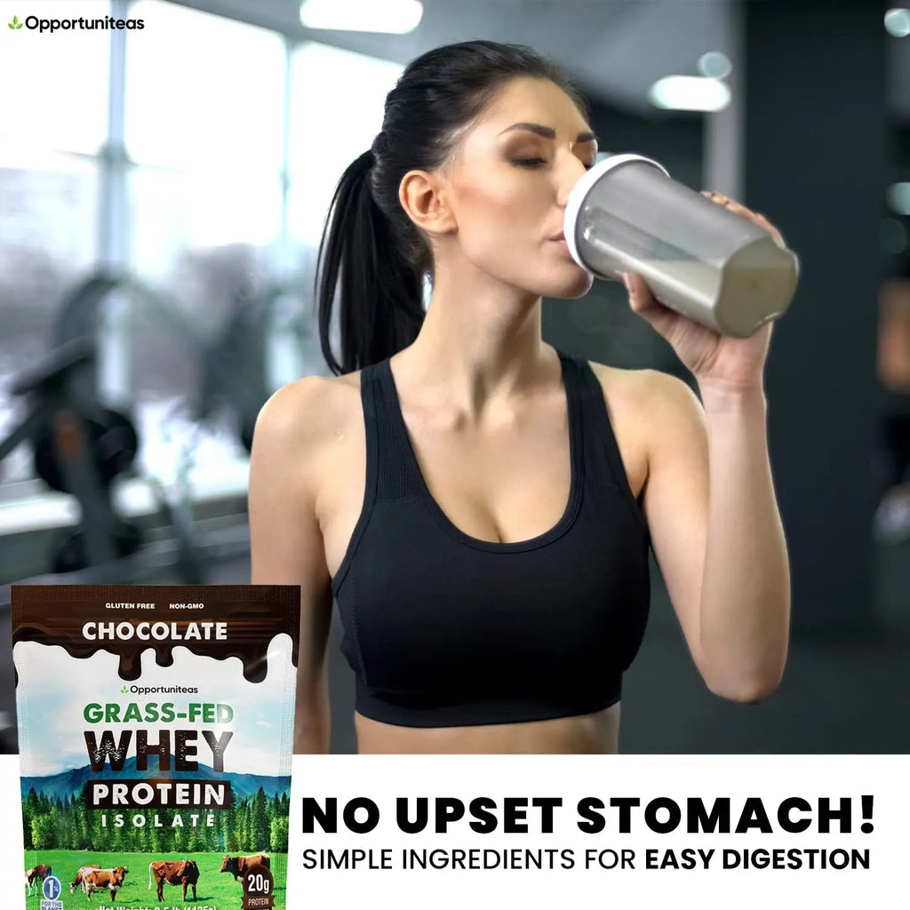Opportuniteas Chocolate Whey Protein Powder - Grass Fed Whey Isolate + Organic Cacao - TrustMedUSA