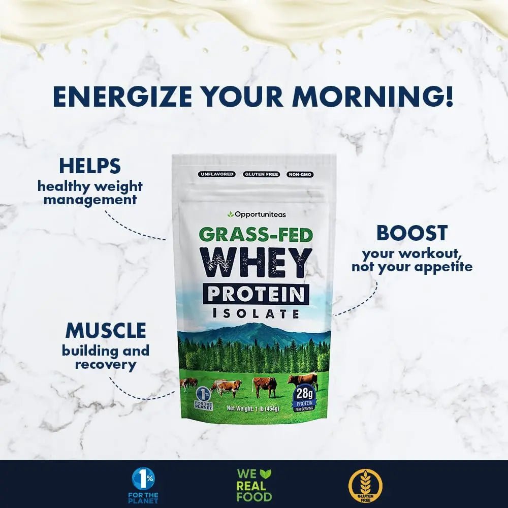 Opportuniteas Grass Fed Whey Protein Isolate Powder - Unflavored Whey Protein Isolate - TrustMedUSA