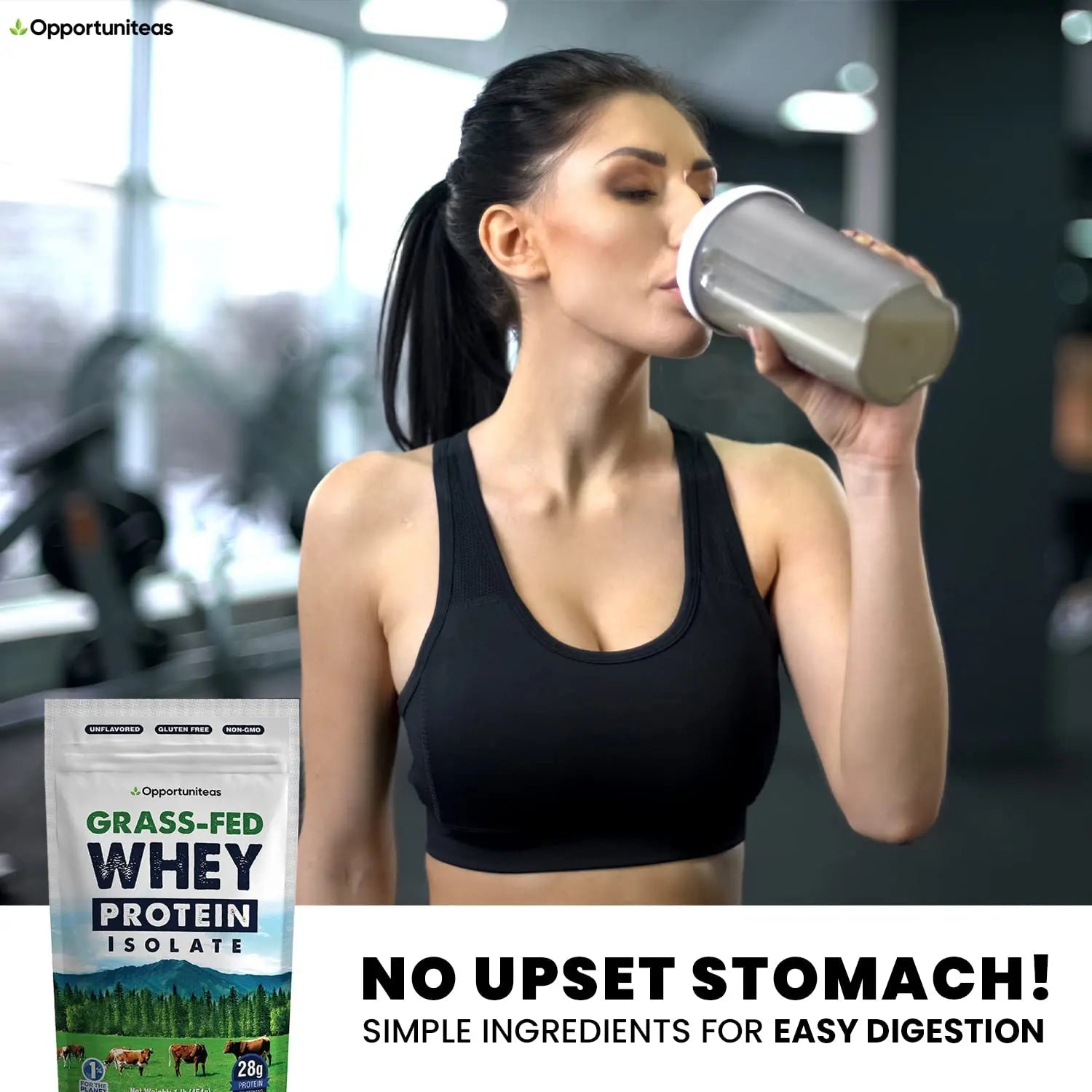 Opportuniteas Grass Fed Whey Protein Isolate Powder - Unflavored Whey Protein Isolate - TrustMedUSA