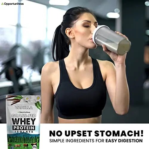Opportuniteas Vanilla Whey Protein Powder - Grass Fed Whey Isolate + Real Sugar & Vanilla - TrustMedUSA