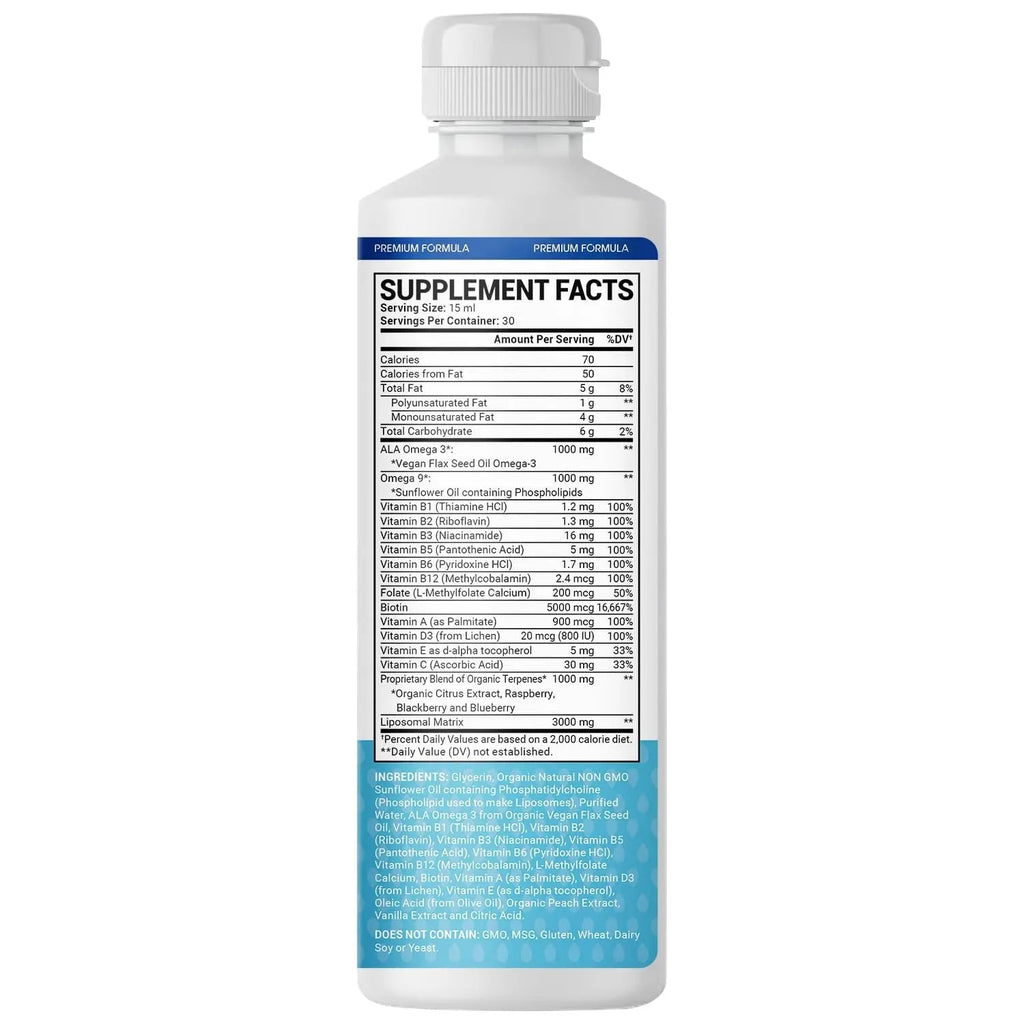 oppuland - Men's Multivitamin - Liquid Supplement - Liposomal Delivery - Daily Multi Vitamin with Biotin B Complex Omega-3 - Hair & Nail Support Vitamin - TrustMedUSA