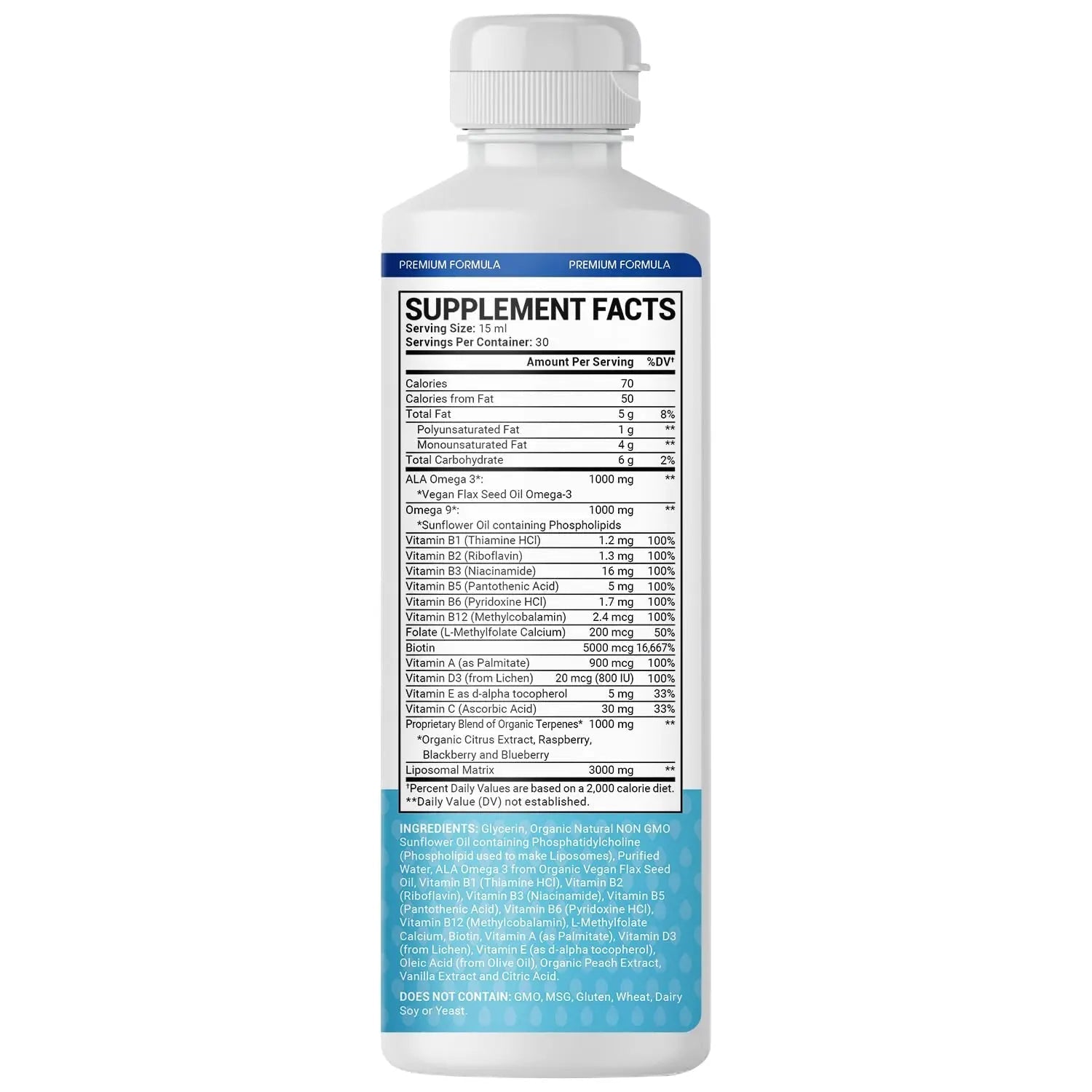 oppuland - Men's Multivitamin - Liquid Supplement - Liposomal Delivery - Daily Multi Vitamin with Biotin B Complex Omega-3 - Hair & Nail Support Vitamin - TrustMedUSA