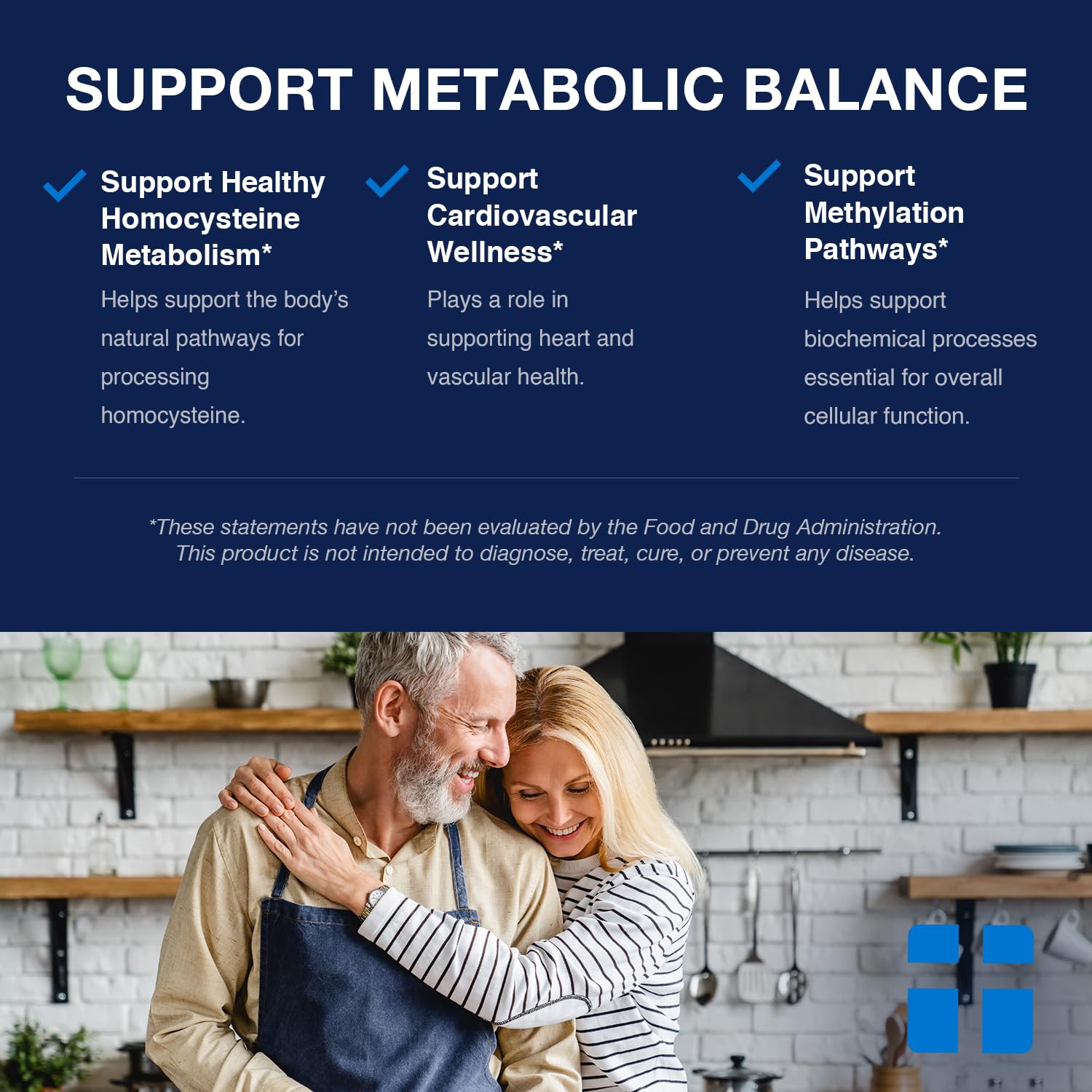Opti + Homocysteine Capsules | Daily Brain and Heart Health Supplements* | Brain Supplement with Methylcobalamin & Methylfolate | 60 capsules/30 Servings - TrustMedUSA
