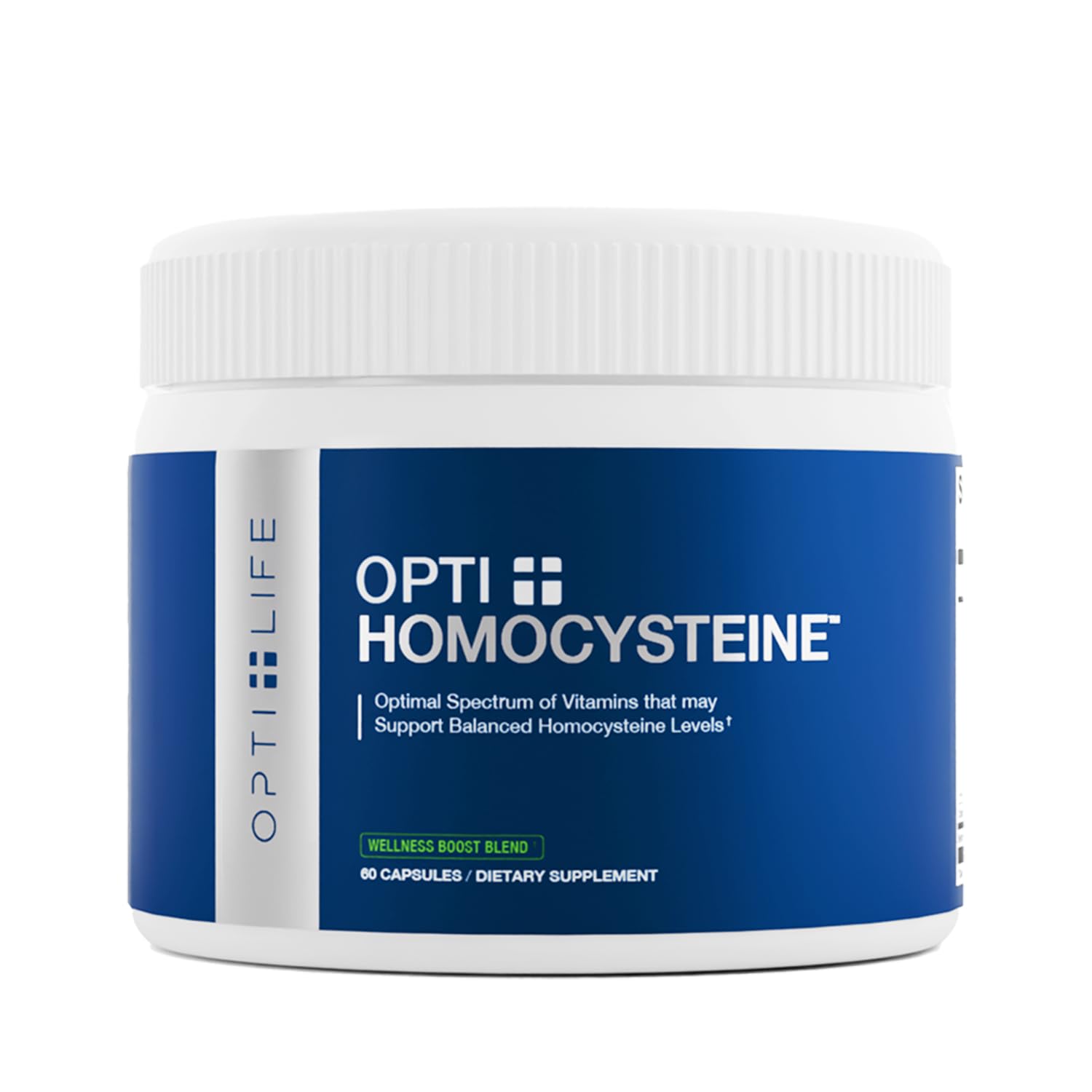 Opti + Homocysteine Capsules | Daily Brain and Heart Health Supplements* | Brain Supplement with Methylcobalamin & Methylfolate | 60 capsules/30 Servings - TrustMedUSA
