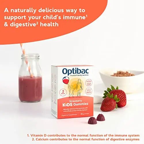 Optibac Kids Probiotic with Vitamin D & Calcium for Immune System Support & Gut Health - TrustMedUSA
