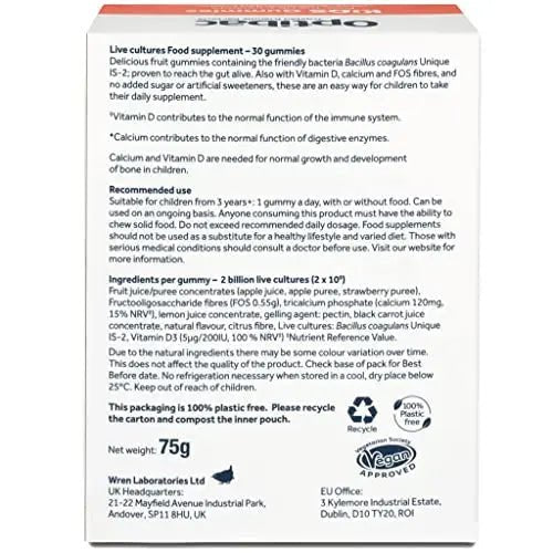 Optibac Kids Probiotic with Vitamin D & Calcium for Immune System Support & Gut Health - TrustMedUSA