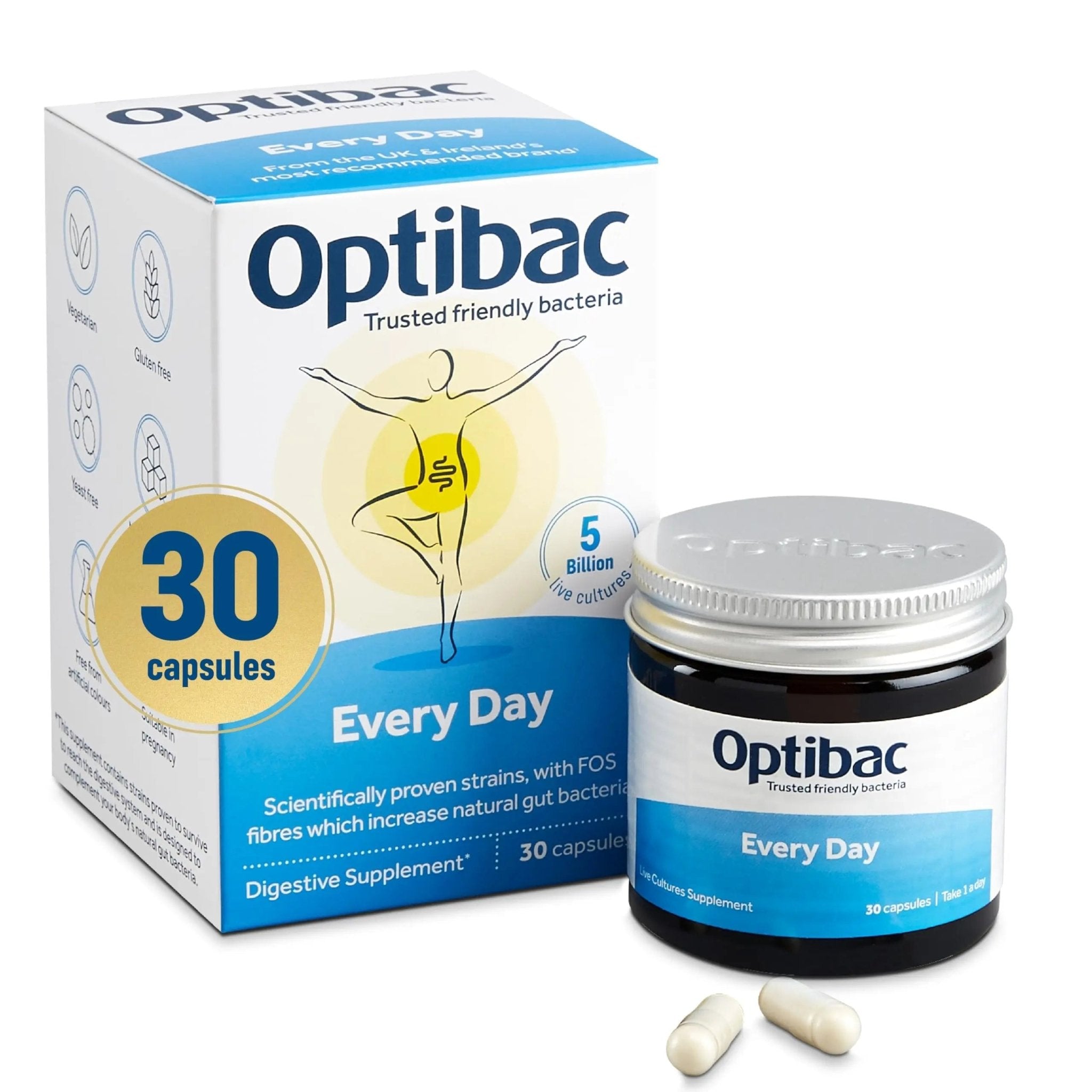 Optibac Probiotics Every Day - Digestive Probiotic Supplement with 5 Billion Bacterial - TrustMedUSA