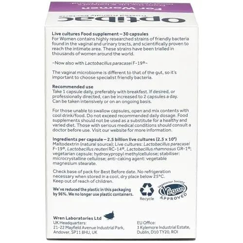 Optibac Probiotics for Women - Vegan Probiotic Supplement, Scientifically Formulated - TrustMedUSA