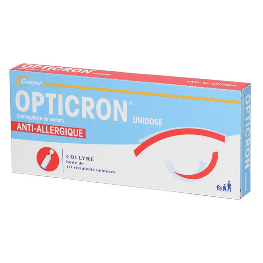 Opticron anti-allergic eye drops - sodium cromoglicate - 10 doses - TrustMedUSA