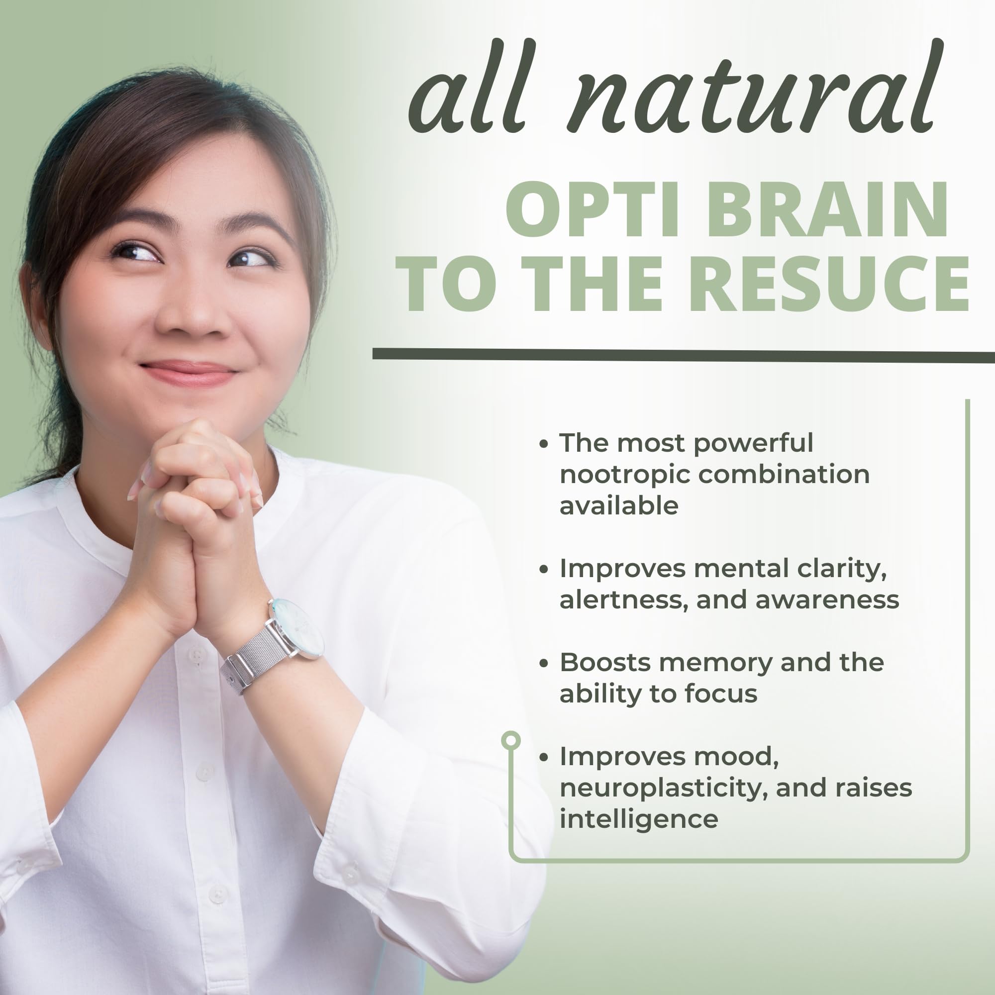 Optimal Health Systems Brain | Most Comprehensive Nootropic + Enzyme Delivery | 700 mg Scientific Neuroenhancment Blend | Boost Mood, Memory & Focus | 90 Capsules - TrustMedUSA