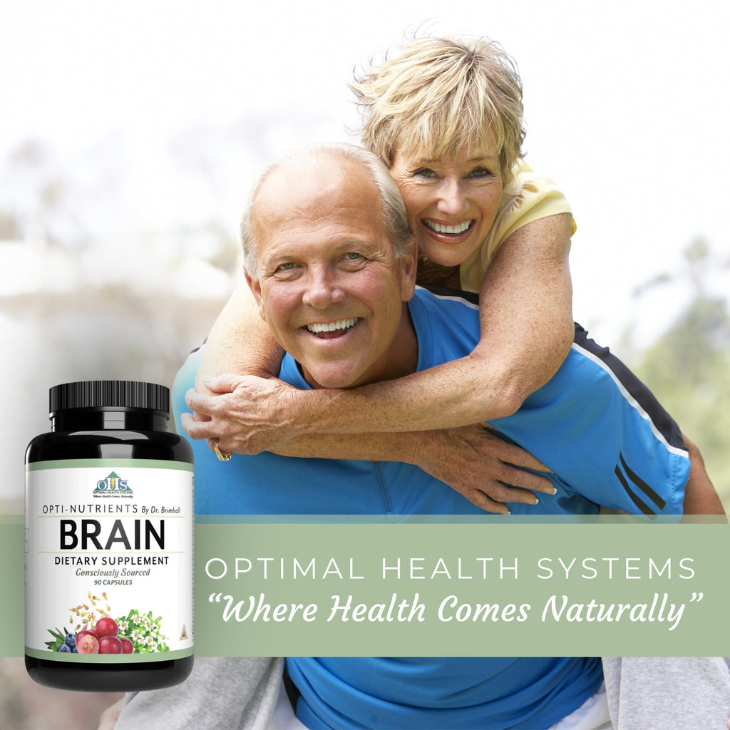 Optimal Health Systems Brain | Most Comprehensive Nootropic + Enzyme Delivery | 700 mg Scientific Neuroenhancment Blend | Boost Mood, Memory & Focus | 90 Capsules - TrustMedUSA