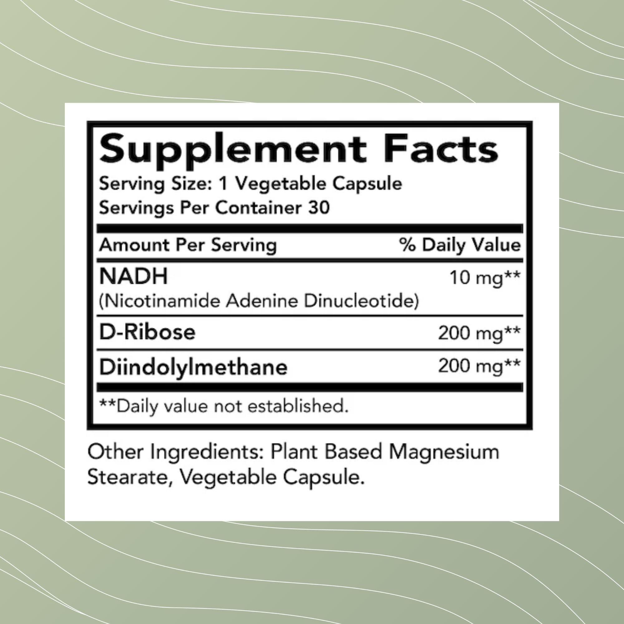 Optimal Health Systems NADH + DIM | Dr. Harris Essentials | Energy + Neurotransmitter Support | Plant-Based | Mental Clarity, Concentration, & Memory Supplement | 30 Capsules - TrustMedUSA