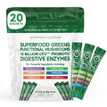 Optimal Human Superfood Greens Powder – 90+ Ingredient Blend with Lion’s Mane Supplement, Ashwagandha & Turmeric – Non-GMO, Soy-Free, Mushroom Supplements for Women – 20 Sachets - TrustMedUSA