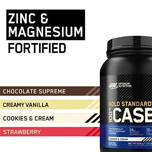 Optimum Nutrition Gold Standard 100% Casein Slow Digesting Protein Powder with Zinc - TrustMedUSA