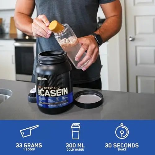 Optimum Nutrition Gold Standard 100% Casein Slow Digesting Protein Powder with Zinc - TrustMedUSA