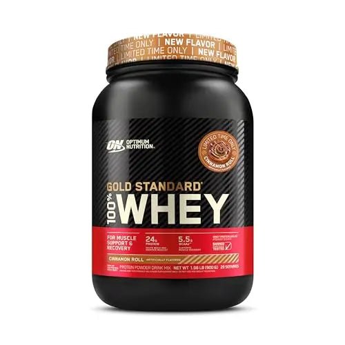 Optimum Nutrition Gold Standard 100% Whey Protein Powder, Cinnamon Roll, 2 Pound - TrustMedUSA