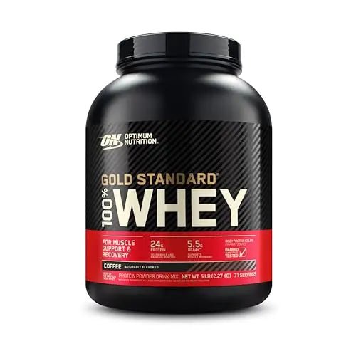 Optimum Nutrition Gold Standard 100% Whey Protein Powder, Coffee, 5 Pound - TrustMedUSA