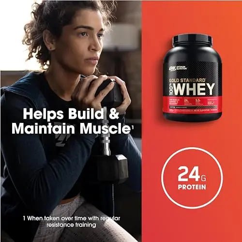 Optimum Nutrition Gold Standard 100% Whey Protein Powder, Coffee, 5 Pound - TrustMedUSA