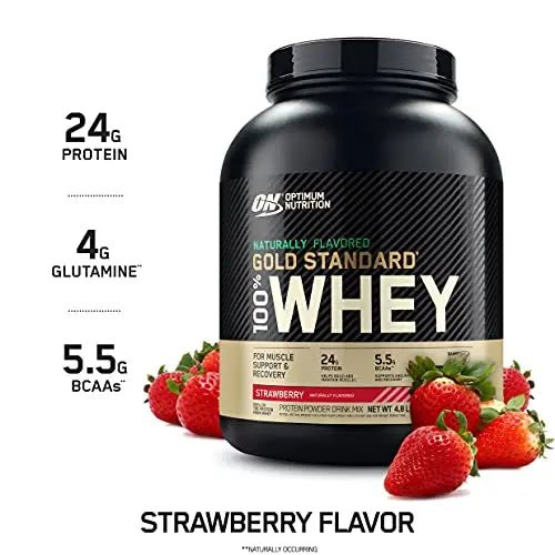 Optimum Nutrition Gold Standard 100% Whey Protein Powder, Naturally Flavored Strawberry - TrustMedUSA