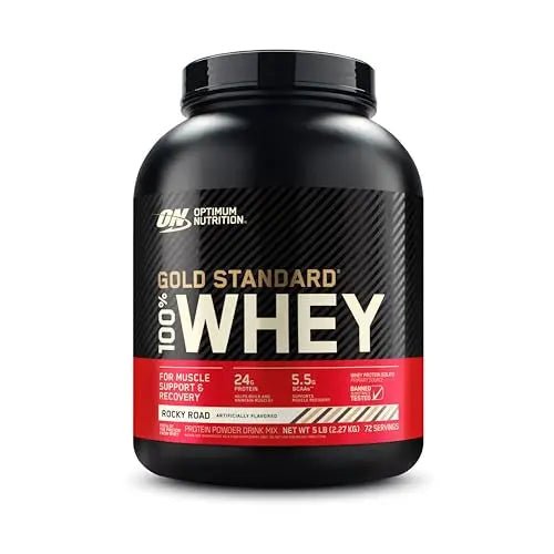 Optimum Nutrition Gold Standard 100% Whey Protein Powder, Rocky Road, 5 Pound - TrustMedUSA