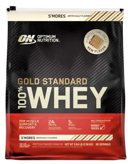 Optimum Nutrition Gold Standard 100% Whey Protein Powder, S'More Flavor, 5 Pound - TrustMedUSA