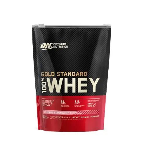 Optimum Nutrition Gold Standard 100% Whey Protein Powder, Strawberry, 1 Pound - TrustMedUSA