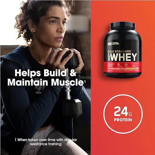 Optimum Nutrition Gold Standard 100% Whey Protein Powder, Strawberry Banana - TrustMedUSA