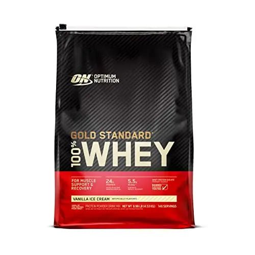 Optimum Nutrition Gold Standard 100% Whey Protein Powder, Vanilla Ice Cream, 10 Pound - TrustMedUSA