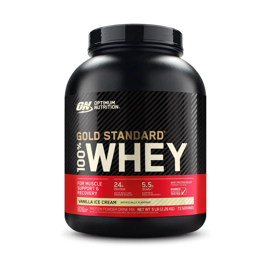 Optimum Nutrition Gold Standard 100% Whey Protein Powder, Vanilla Ice Cream & Microniz - TrustMedUSA