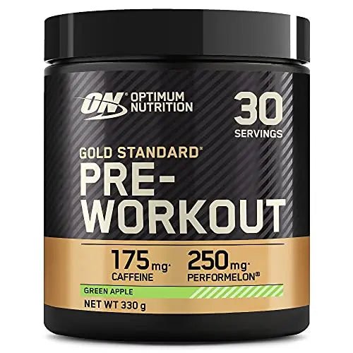 Optimum Nutrition Gold Standard Pre Workout Green Apple Flavoured Powder, 330g - TrustMedUSA