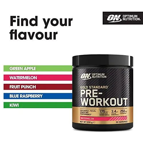 Optimum Nutrition Gold Standard Pre Workout Watermelon Flavoured Powder, 330g - TrustMedUSA