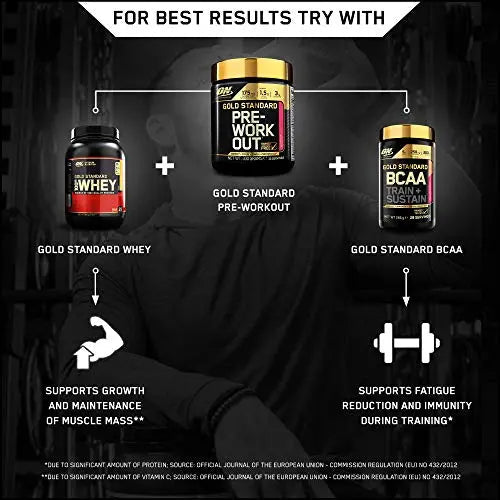 Optimum Nutrition Gold Standard Pre Workout Watermelon Flavoured Powder, 330g - TrustMedUSA
