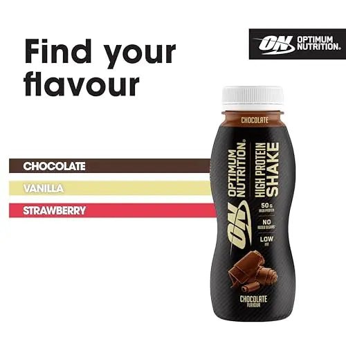Optimum Nutrition High Protein Shake Bottles, Ready To Drink Healthy Snacks, No added - TrustMedUSA