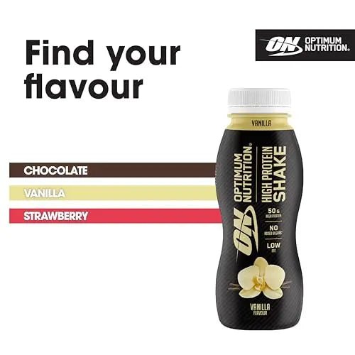 Optimum Nutrition High Protein Shake Bottles, Ready To Drink Healthy Snacks, No added - TrustMedUSA