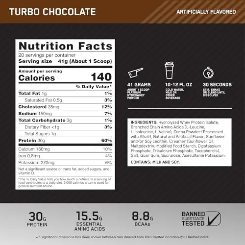 Optimum Nutrition Platinum Hydrowhey Protein Powder, 100% Hydrolyzed Whey Protein - TrustMedUSA