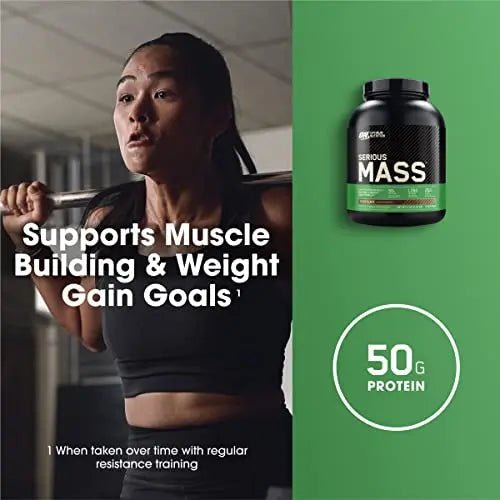 Optimum Nutrition Serious Mass, Weight Gainer Protein Powder, Chocolate, 6 Pound - TrustMedUSA