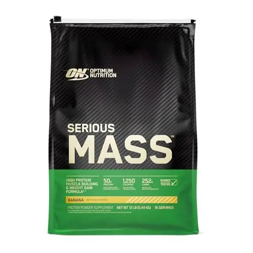 Optimum Nutrition Serious Mass Weight Gainer Protein Powder, Vitamin C, Zinc - TrustMedUSA