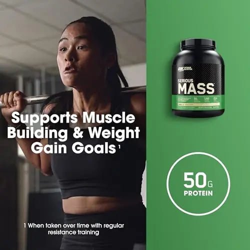 Optimum Nutrition Serious Mass, Weight Gainer Protein Powder, with Added Immune Supp - TrustMedUSA