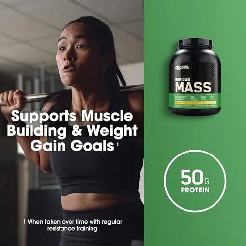 Optimum Nutrition Serious Mass, Weight Gainer Protein Powder with Creatine, Added - TrustMedUSA