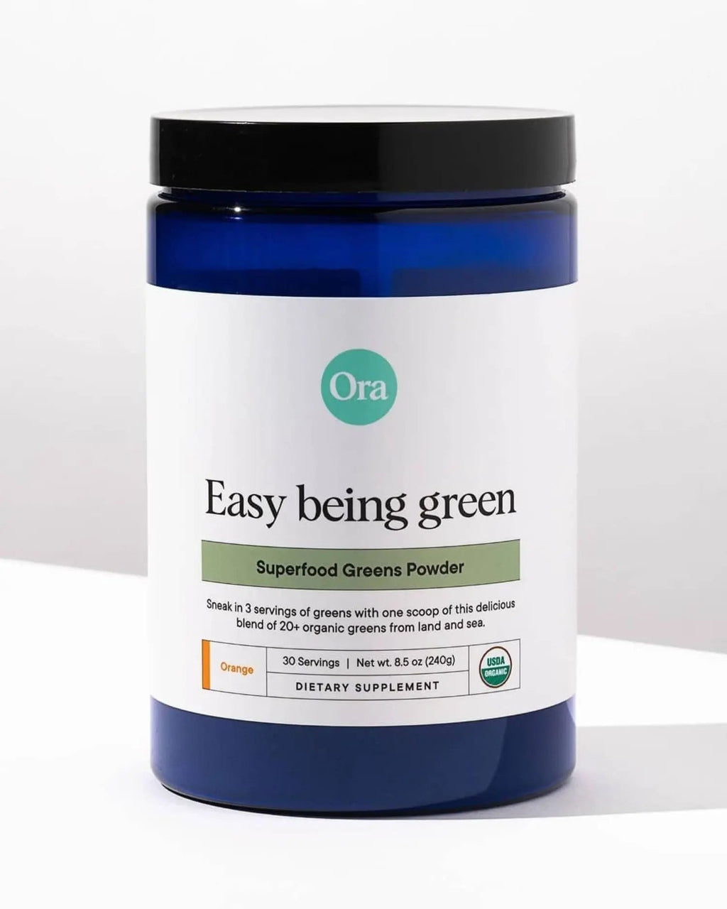 Ora Organic Greens Powder - Vegan, Gluten-Free, Organic Super Greens Drink for Energy and Detox | Antioxidants & Adaptogenic Herbs | 20+ Superfood Greens Blend - Citrus Flavor, 30 Servings - TrustMedUSA