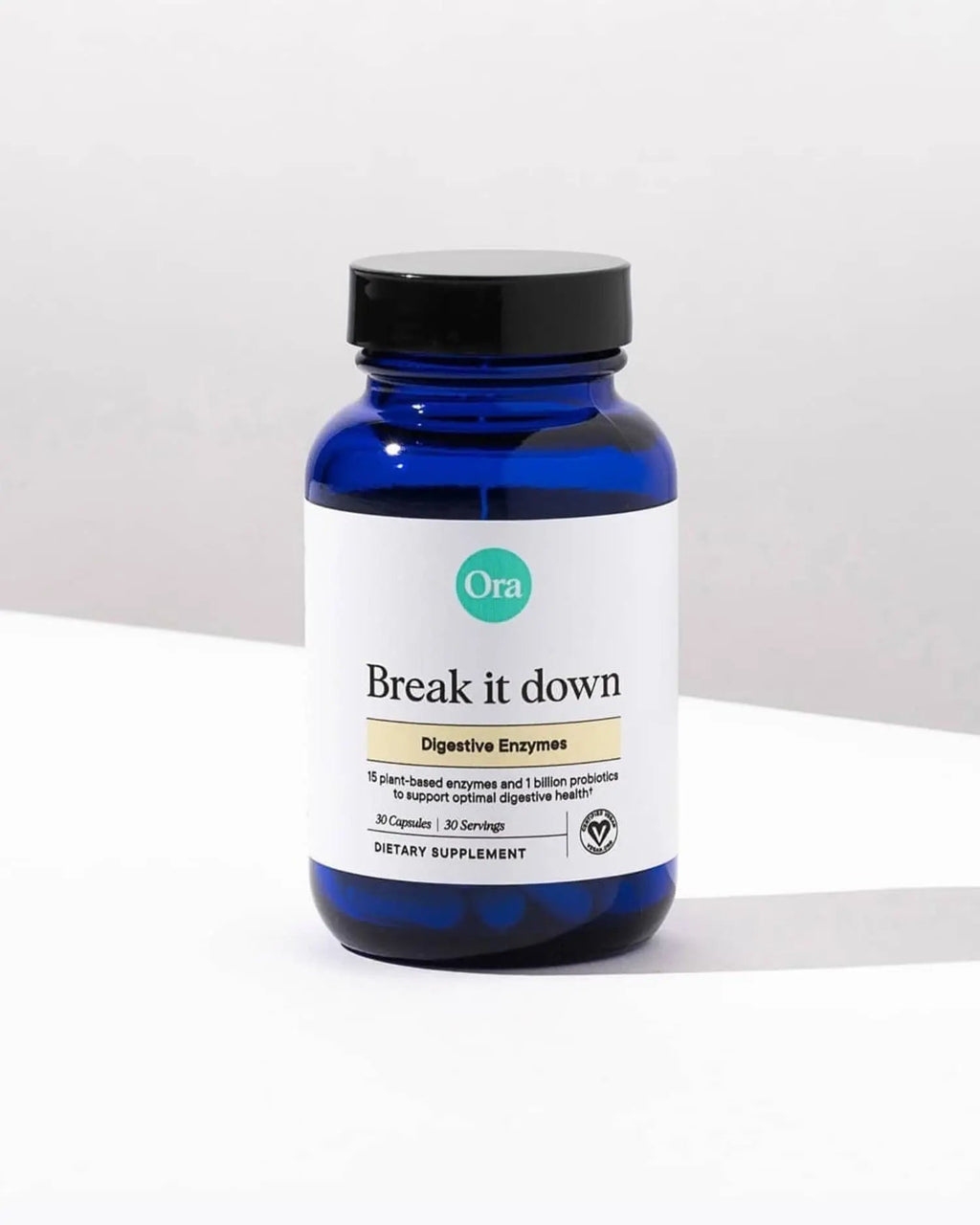 Ora Organic Multi-Enzyme Supplement - Vegan, Gluten Free Enzymes for Digestion with Probiotics for Gut Health, Bloating, Constipation and Gas Relief - 30 Easy to Swallow Capsules - TrustMedUSA