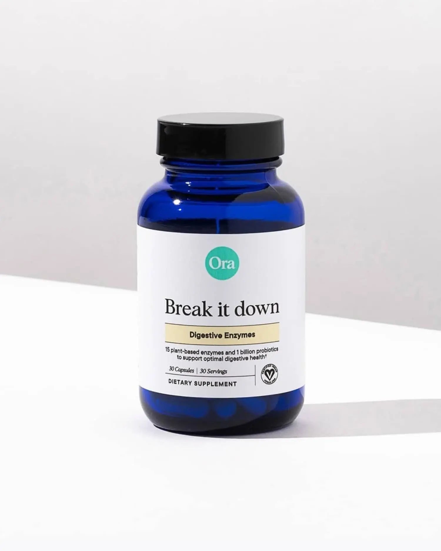 Ora Organic Multi-Enzyme Supplement - Vegan, Gluten Free Enzymes for Digestion with Probiotics for Gut Health, Bloating, Constipation and Gas Relief - 30 Easy to Swallow Capsules - TrustMedUSA