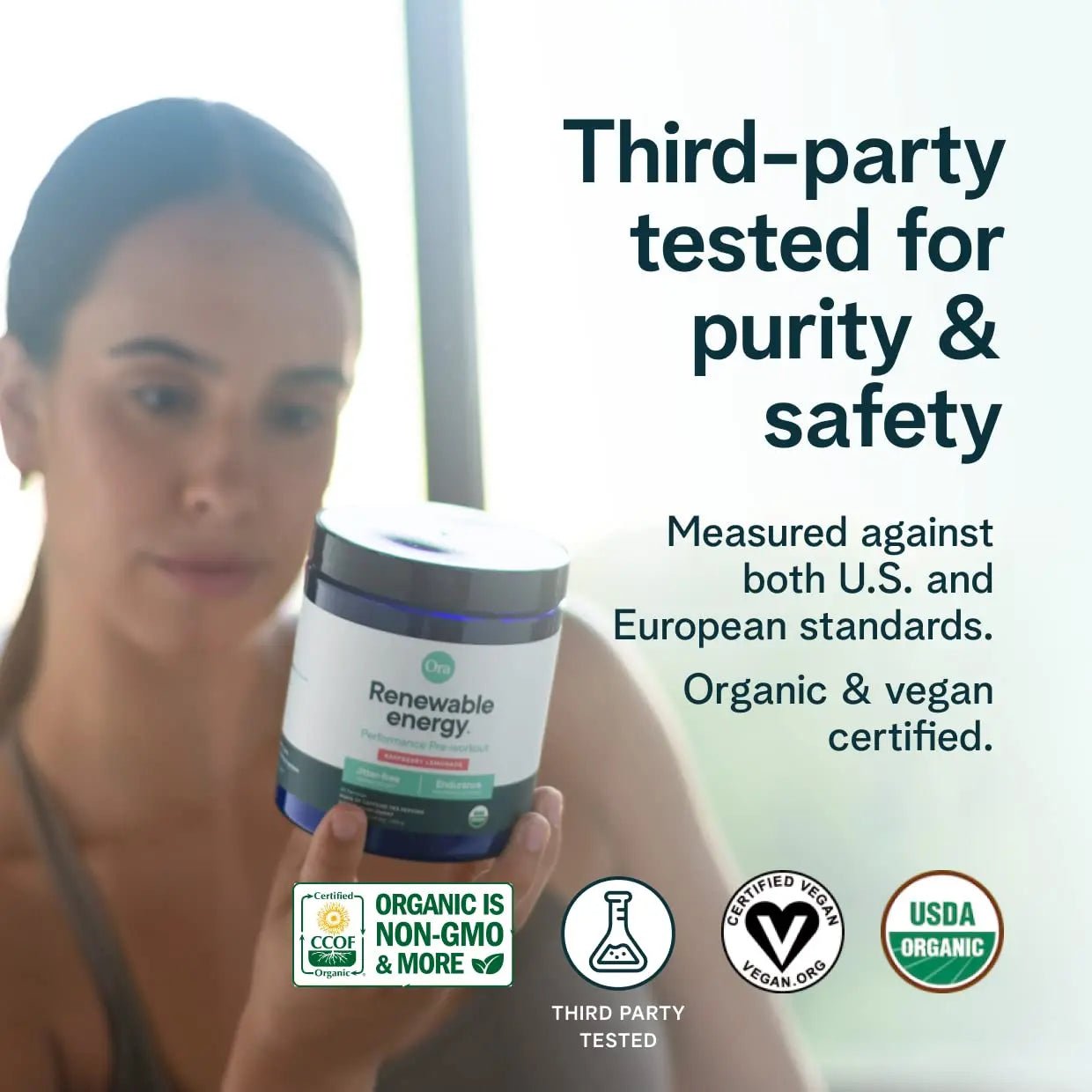 Ora Organic Natural Pre Workout Powder - Raspberry Lemonade Flavor- Provides Jitter Free Energy, Focus, Hydration, & Endurance - Vegan, Certified Organic, Soy, Dairy, & Gluten Free, 20 Servings - TrustMedUSA