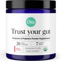 Ora Organic Prebiotic and Probiotic Powder Supplement - 20 Billion Probiotics, 7 Strains for Best Prebiotic Powder, Non-GMO, Probiotics for Women, Men & Kids - Apple Raspberry Flavor, 30 Servings… - TrustMedUSA