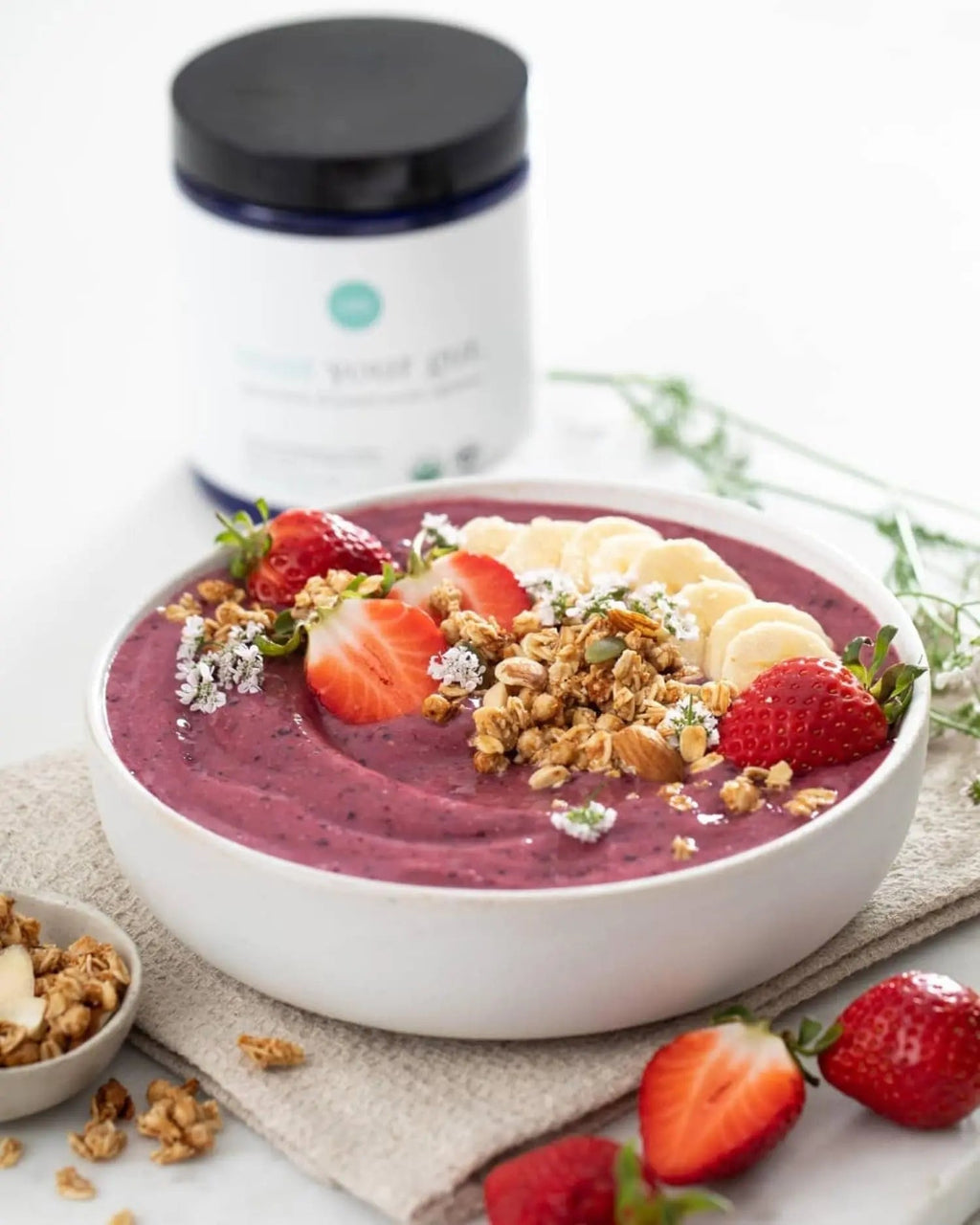 Ora Organic Prebiotic and Probiotic Powder Supplement - 20 Billion Probiotics, 7 Strains for Best Prebiotic Powder, Non-GMO, Probiotics for Women, Men & Kids - Apple Raspberry Flavor, 30 Servings… - TrustMedUSA