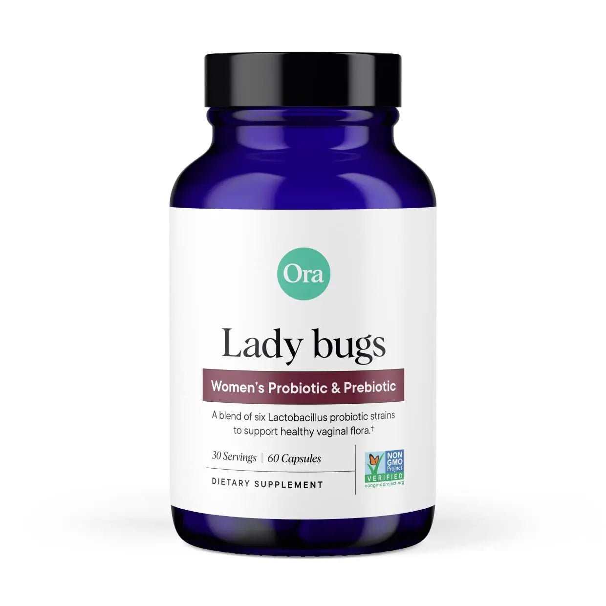 Ora Organic Prebiotics and Probiotics for Women - Lactobacillus for Vaginal and Urinary Tract Health, Contains 16 Billion CFU, 6 Strains - 1 Month Supply, 60 Vegan Probiotic Capsules - TrustMedUSA