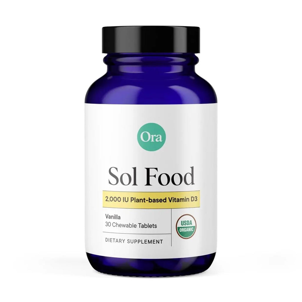 Ora Organic Vitamin D3 2000IU - Vegan Vitamin D Chewables from Lichen for Bone Health, Immune Support, & Mood | Maximum Absorption - 1 Month Supply, 30 Vegan Chewable Vanilla Tablets - TrustMedUSA