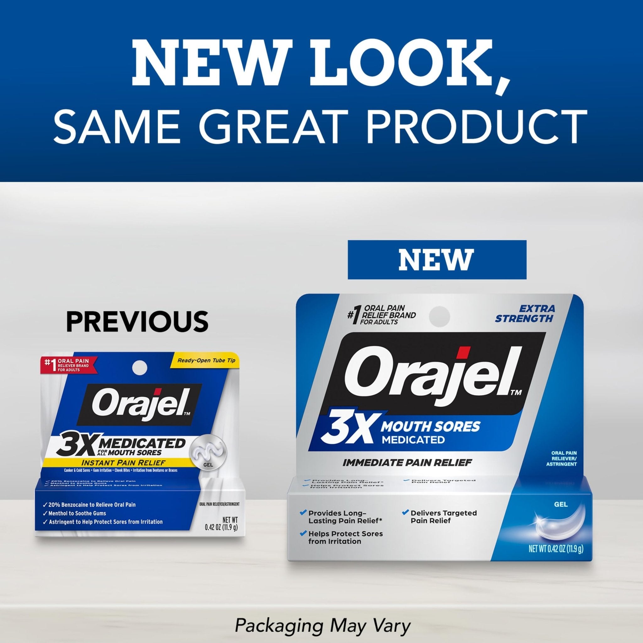 Orajel 3X for Mouth Sores: Maximum Strength Gel Tube 0.42oz- from 1 Oral Pain Relief Brand - Maple Wellness Supplements