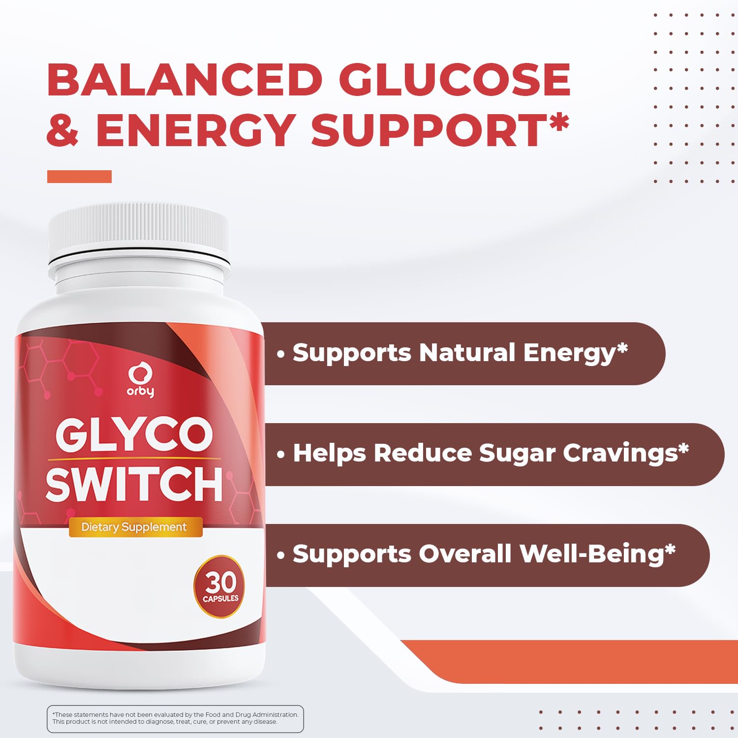 Orby GlycoSwitch – Natural Daily Wellness Supplement with Vitamin C, D3, Magnesium & Chromium – Non-GMO, GMP Certified, Made in USA – 30 Capsules, 1 Month Supply - TrustMedUSA