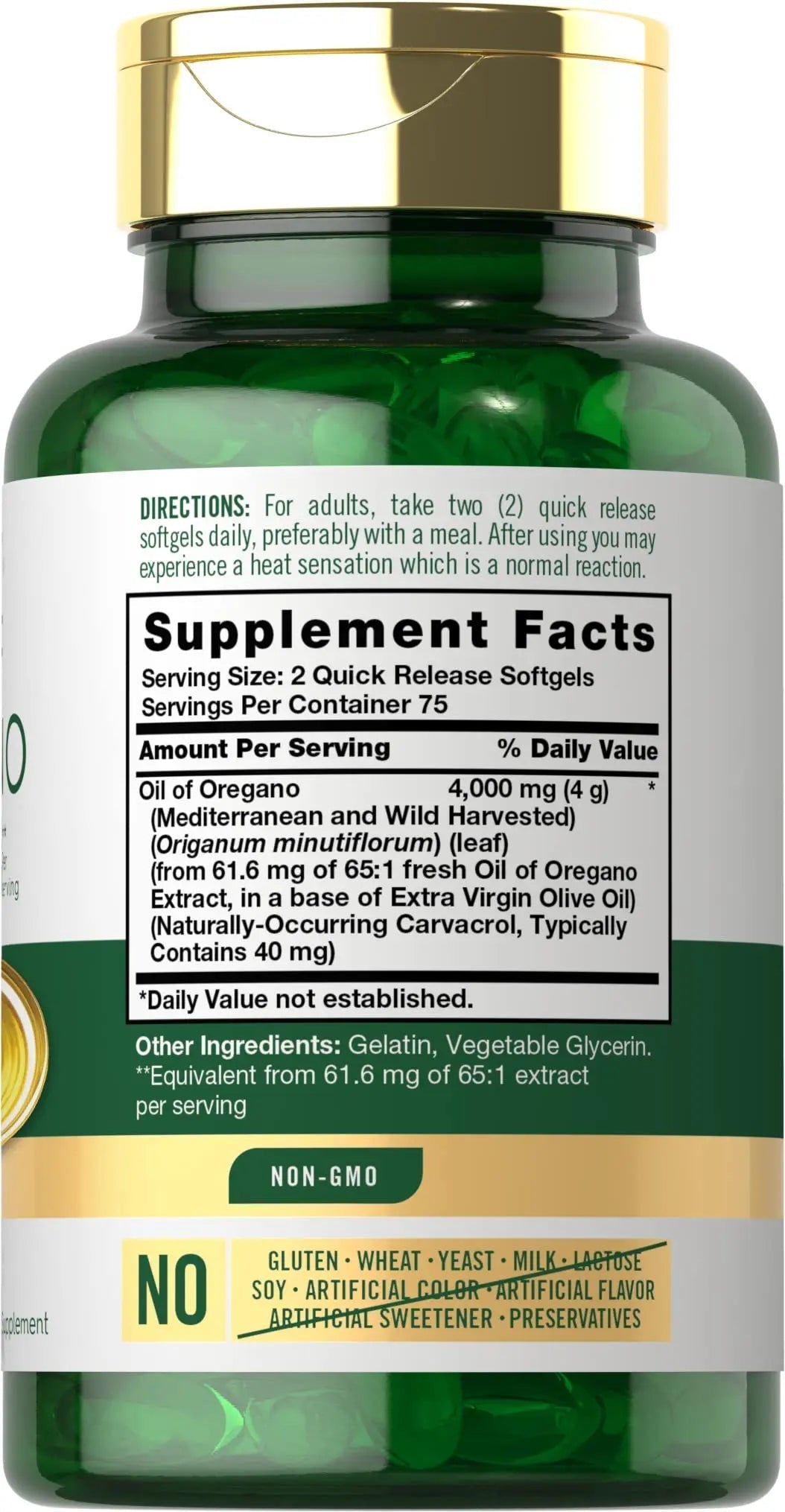 Oregano Oil Extract | Max Potency | 150 Softgel Capsules | Non-GMO and Gluten - TrustMedUSA